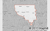 Gray Map of ZIP code 58563