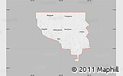 Gray Map of ZIP code 58563, single color outside