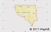 Physical Map of ZIP code 58563, cropped outside