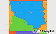 Political Simple Map of ZIP code 58563