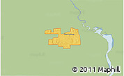 Savanna Style 3D Map of ZIP code 58566, single color outside
