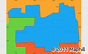 Political Simple Map of ZIP code 58566