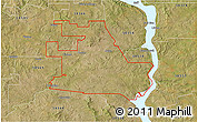 Satellite 3D Map of ZIP code 58570