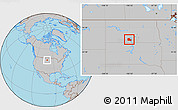 Gray Location Map of ZIP code 58570