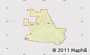 Physical Map of ZIP code 58570, cropped outside