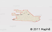 Shaded Relief Panoramic Map of ZIP code 58570, cropped outside