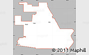 Gray Simple Map of ZIP code 58570, cropped outside