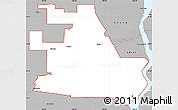 Gray Simple Map of ZIP code 58570