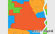 Political Simple Map of ZIP code 58570