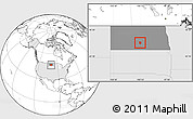 Blank Location Map of ZIP code 58572, highlighted country, highlighted state