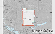 Gray Map of ZIP code 58572