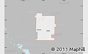 Gray Map of ZIP code 58572, single color outside