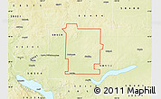 Physical Map of ZIP code 58572