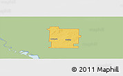 Savanna Style Panoramic Map of ZIP code 58572, single color outside
