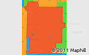 Political Simple Map of ZIP code 58572