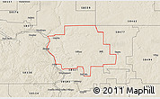 Shaded Relief 3D Map of ZIP code 58579