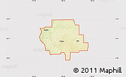 Physical Map of ZIP code 58579, cropped outside