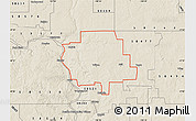Shaded Relief Map of ZIP code 58579
