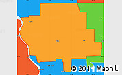Political Simple Map of ZIP code 58579