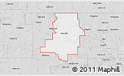 Silver Style 3D Map of ZIP code 58631