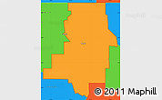 Political Simple Map of ZIP code 58631