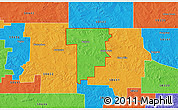 Political 3D Map of ZIP code 58638