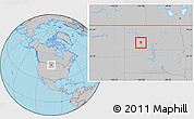 Gray Location Map of ZIP code 58638