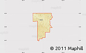 Physical Map of ZIP code 58638, cropped outside