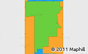 Political Simple Map of ZIP code 58638