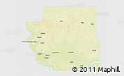 Physical 3D Map of Burleigh County, cropped outside