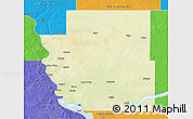 Physical 3D Map of Burleigh County, political outside