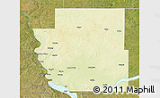 Physical 3D Map of Burleigh County, satellite outside