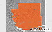 Political 3D Map of Burleigh County, desaturated