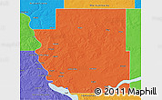 Political 3D Map of Burleigh County