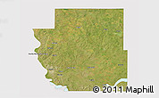 Satellite 3D Map of Burleigh County, cropped outside