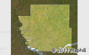 Satellite 3D Map of Burleigh County, darken