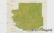 Satellite 3D Map of Burleigh County, shaded relief outside