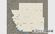 Shaded Relief 3D Map of Burleigh County, darken
