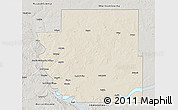 Shaded Relief 3D Map of Burleigh County, semi-desaturated