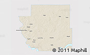 Shaded Relief 3D Map of Burleigh County, single color outside