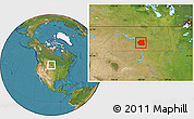 Satellite Location Map of Burleigh County