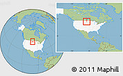 Savanna Style Location Map of Burleigh County, highlighted country, within the entire country