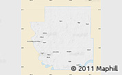 Classic Style Map of Burleigh County, single color outside