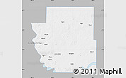 Gray Map of Burleigh County, single color outside
