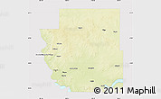 Physical Map of Burleigh County, cropped outside