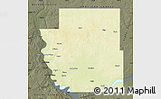 Physical Map of Burleigh County, darken