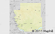 Physical Map of Burleigh County, desaturated