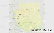 Physical Map of Burleigh County, lighten, semi-desaturated