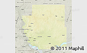 Physical Map of Burleigh County, semi-desaturated