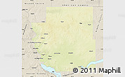 Physical Map of Burleigh County, shaded relief outside